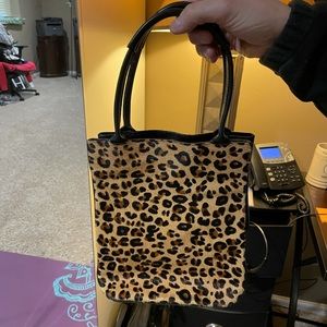 leopard handbag exc condition